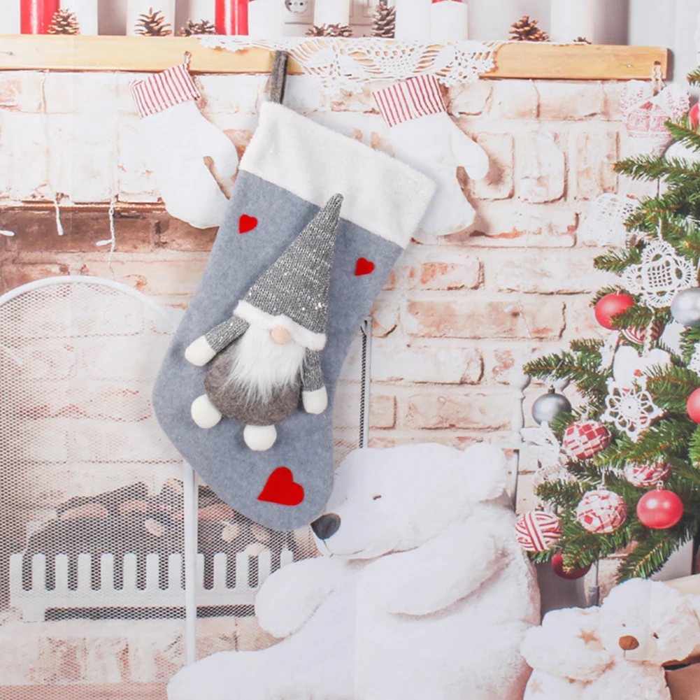Christmas Plush Santa Claus Fa - Christmas Stocking Hanging 리뷰 및 가격