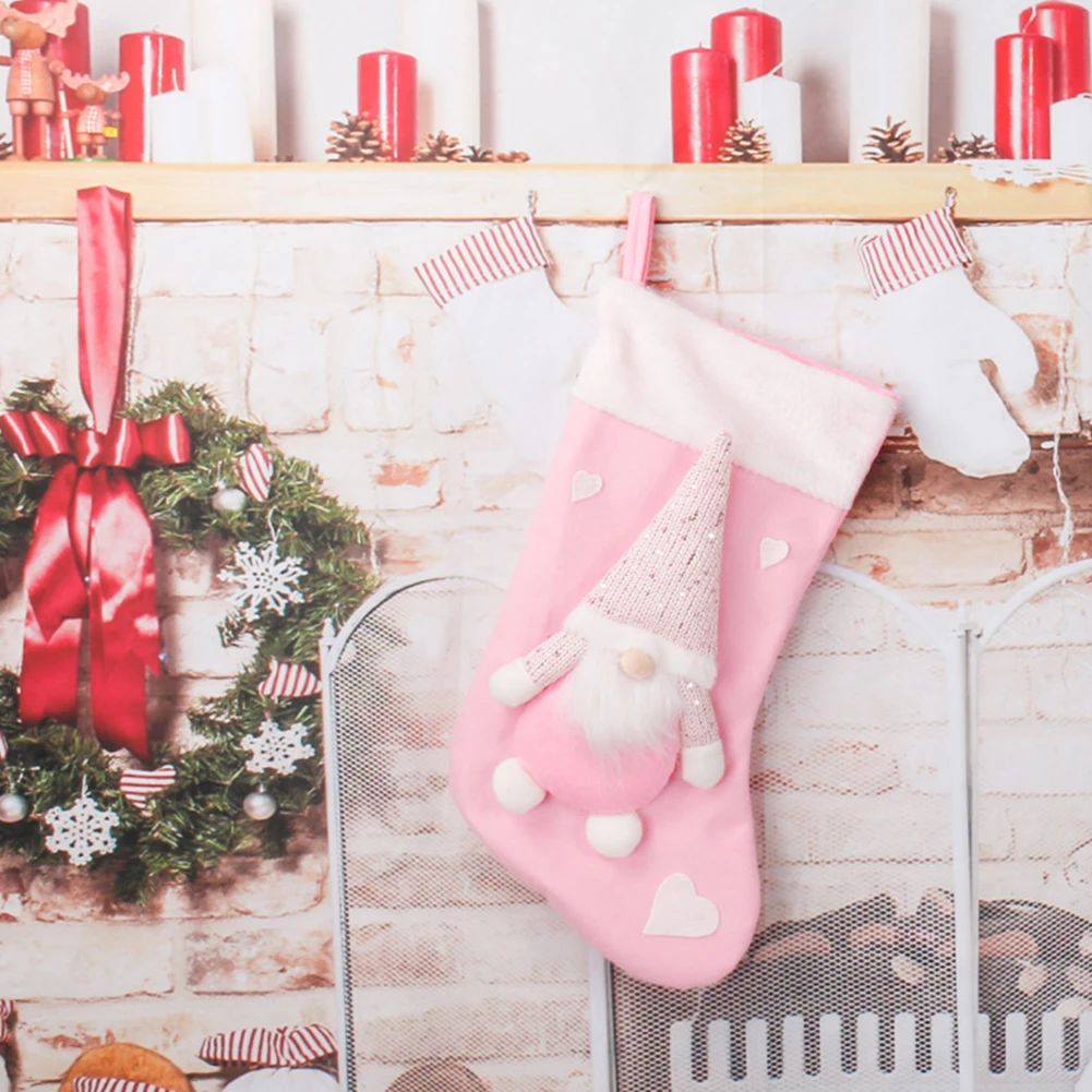 Christmas Plush Santa Claus Fa - Christmas Stocking Hanging 리뷰 및 가격