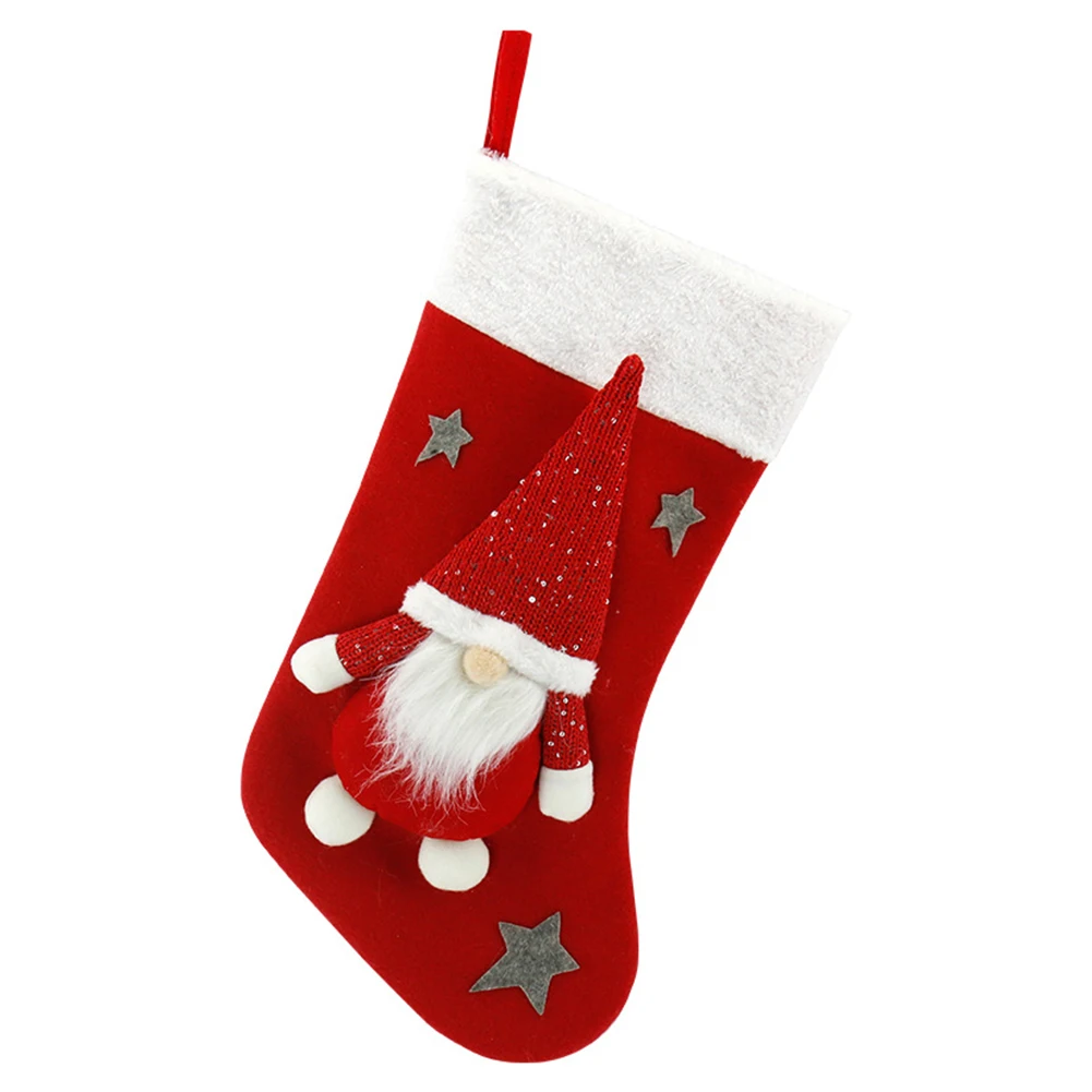 Christmas Plush Santa Claus Fa - Christmas Stocking Hanging 리뷰 및 가격