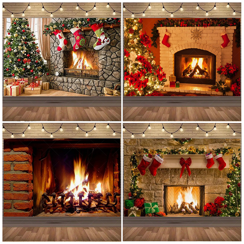 Christmas Photography Backdrop - Christmas Stocking Hanging 리뷰 및 가격