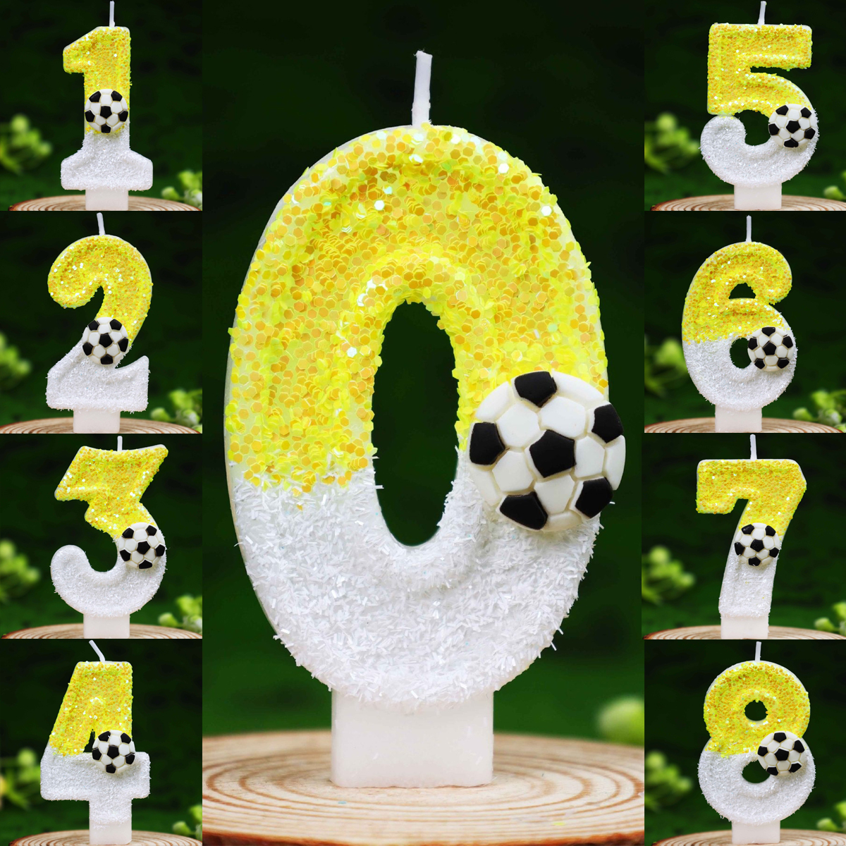 Yellow White Sequins Sports Fo - Holiday Candle Set 리뷰 및 가격