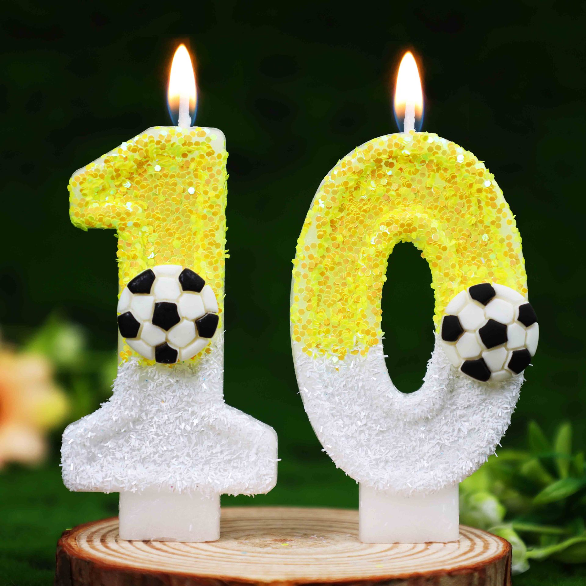 Yellow White Sequins Sports Fo - Holiday Candle Set 리뷰 및 가격
