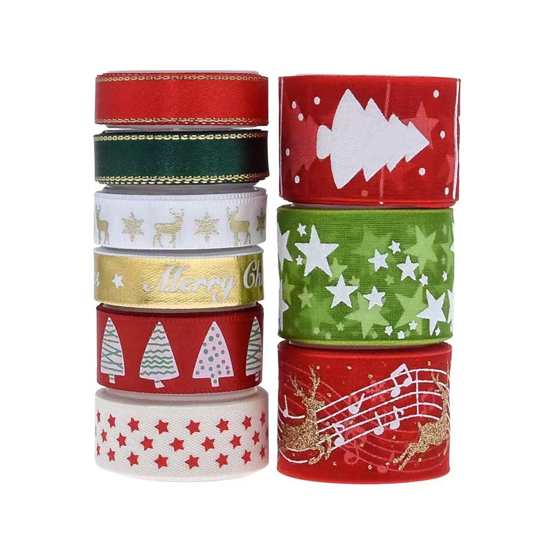 9pcs Christmas Ribbons Set Fes - Gift Box Wrap Set 리뷰 및 가격