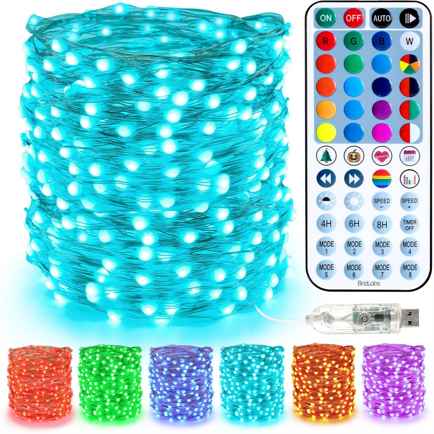 33ft 100 LED Red White Blue Fa - Led Fairy String Lights 리뷰 및 가격