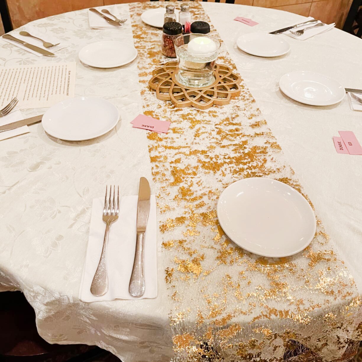 Sparkle Metallic Gold Thin Tab - Christmas Table Runner 리뷰 및 가격