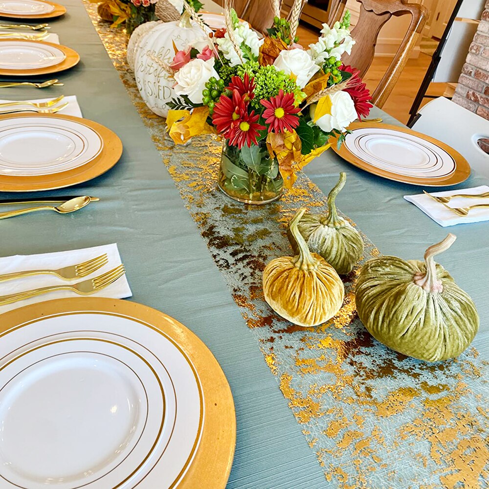 Sparkle Metallic Gold Thin Tab - Christmas Table Runner 리뷰 및 가격