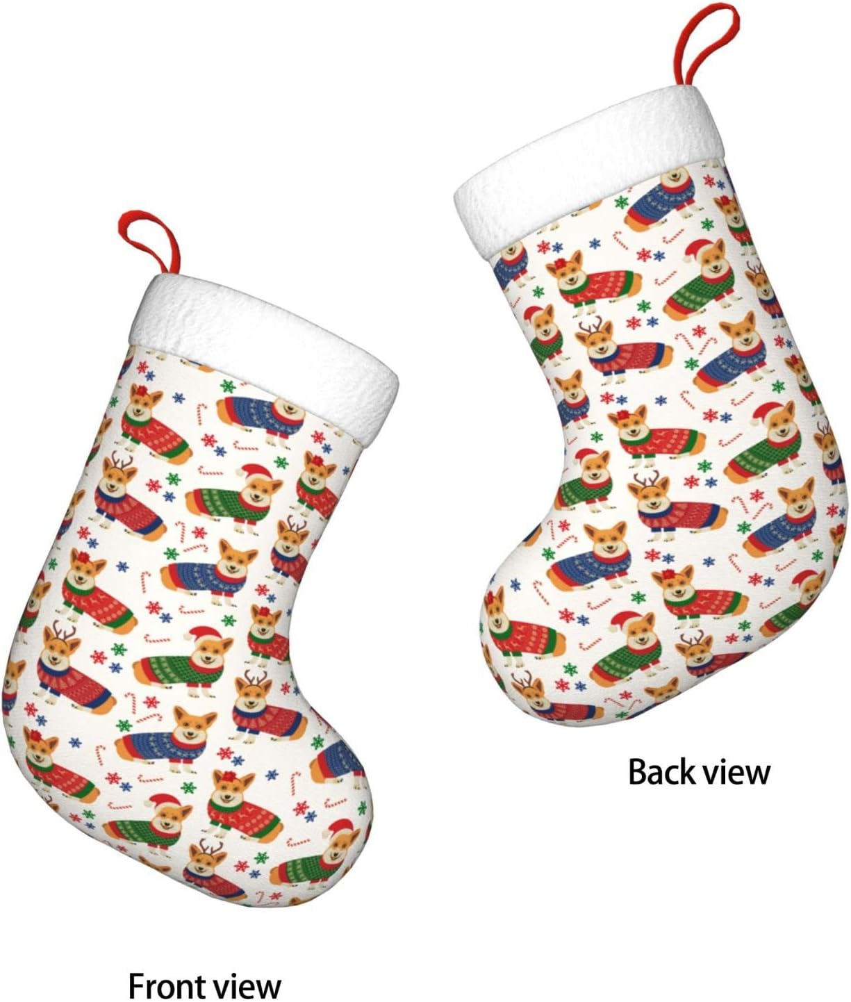 Christmas Corgi Dog Christmas  - Christmas Stocking Hanging 리뷰 및 가격
