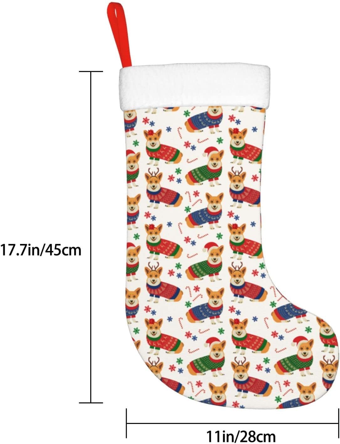 Christmas Corgi Dog Christmas  - Christmas Stocking Hanging 리뷰 및 가격