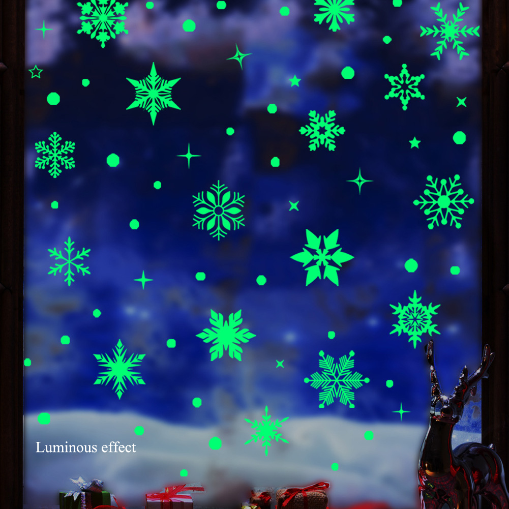 Colorful Luminous Snowflakes W - Snowflake Window Decal 리뷰 및 가격