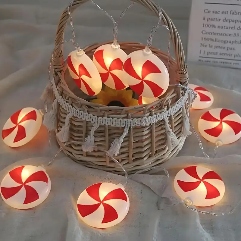 6m 40 LEDS Festive Candy Cane  - Led Fairy String Lights 리뷰 및 가격