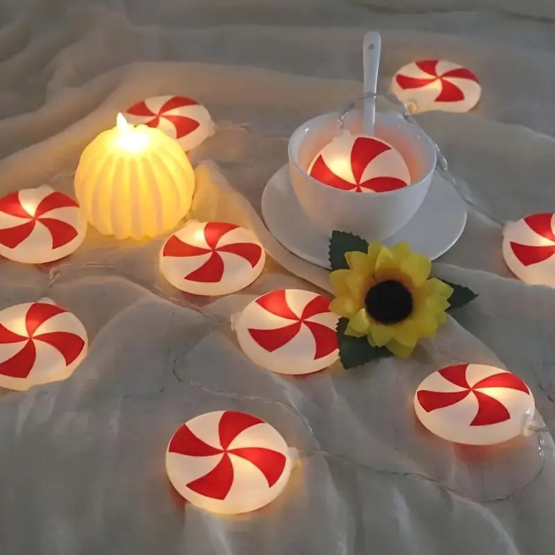 6m 40 LEDS Festive Candy Cane  - Led Fairy String Lights 리뷰 및 가격