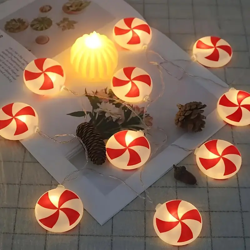 6m 40 LEDS Festive Candy Cane  - Led Fairy String Lights 리뷰 및 가격