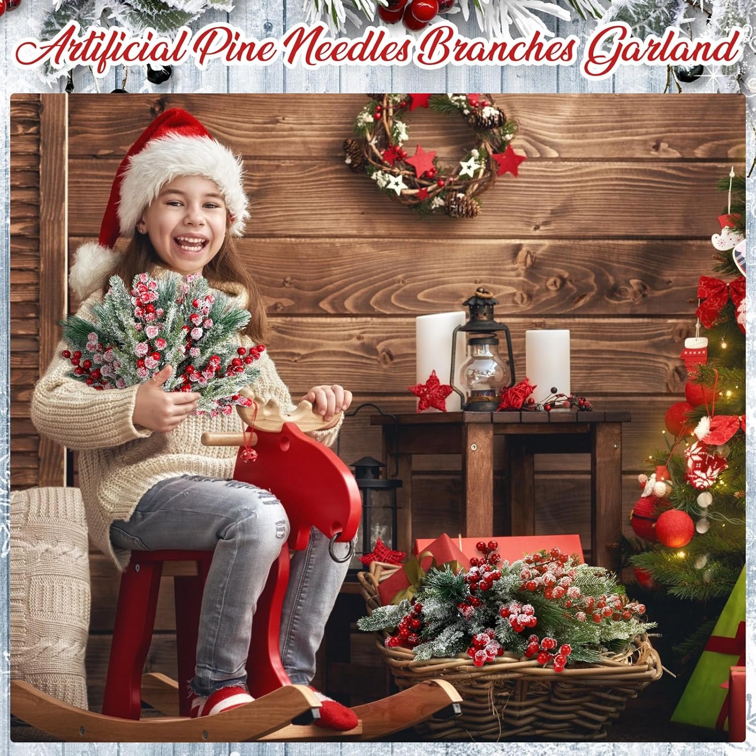 Artificial Snow White Pine Bra - Christmas Wreath Fake 리뷰 및 가격