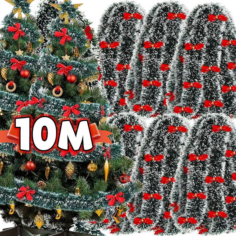 Christmas Bow Tinsel Ribbons G - Tinsel Garland Decoration 리뷰 및 가격