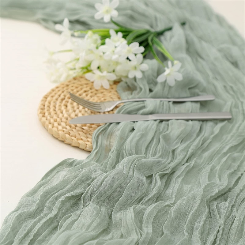 Semi-Sheer Gauze Wedding Party - Christmas Table Runner 리뷰 및 가격