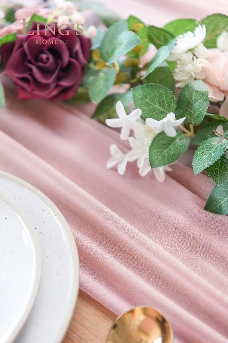Chiffon White Table Runner Tab - Christmas Table Runner 리뷰 및 가격