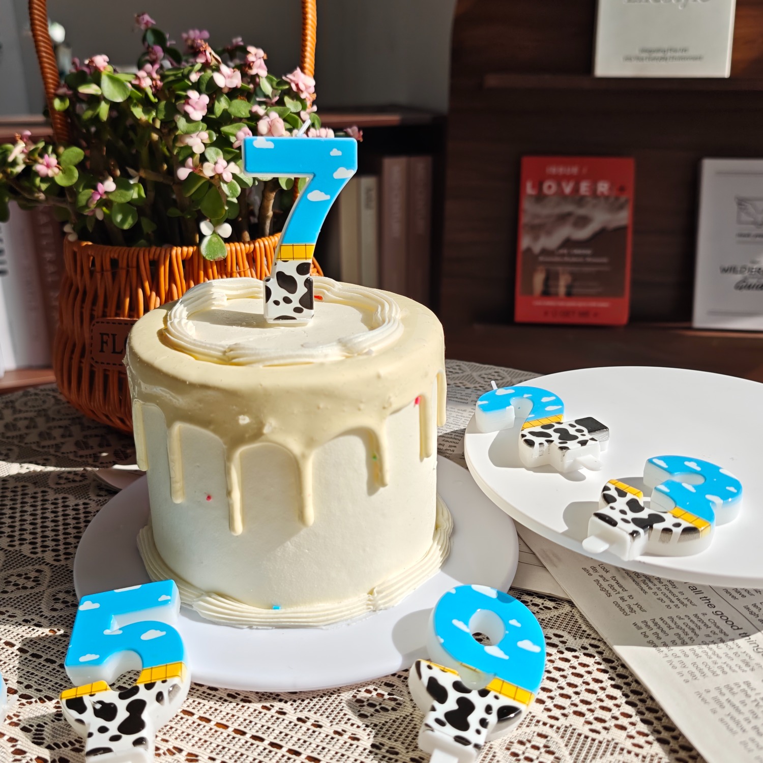 1PC,Number 1-9Blue Sky and Whi - Holiday Candle Set 리뷰 및 가격