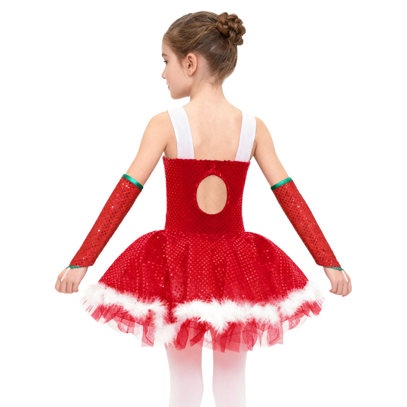 Kids Girls Christmas Figure Sk - Elf Costume Christmas 리뷰 및 가격