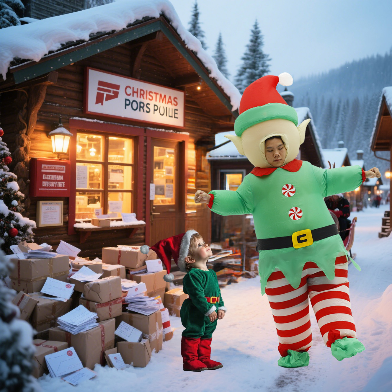 Christmas Elf Inflatable Costu - Elf Costume Christmas 리뷰 및 가격