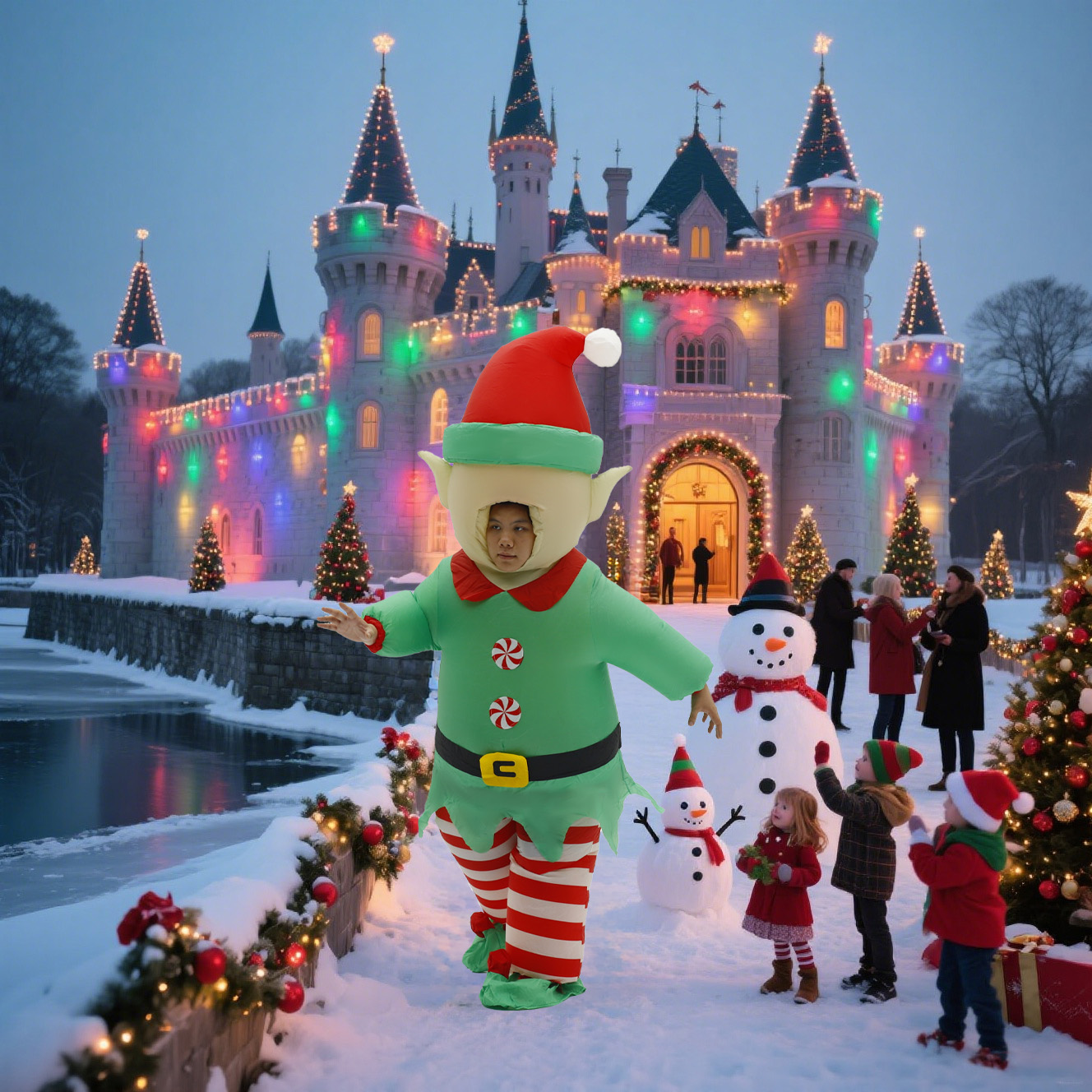 Christmas Elf Inflatable Costu - Elf Costume Christmas 리뷰 및 가격