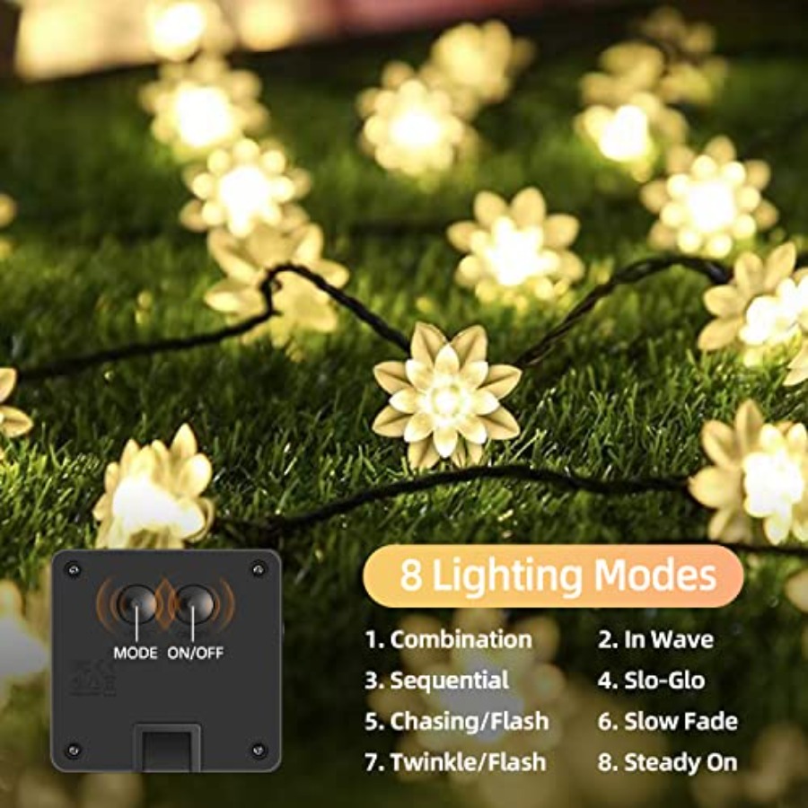 Solar Flower String Lights Out - Led Fairy String Lights 리뷰 및 가격