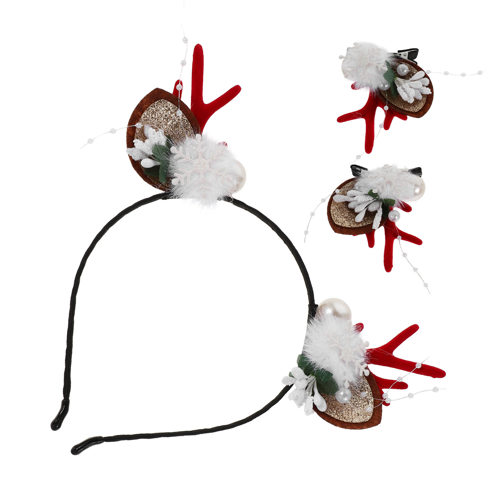 4Pcs Festive Reindeer Antlers  - Reindeer Antlers Headband 리뷰 및 가격