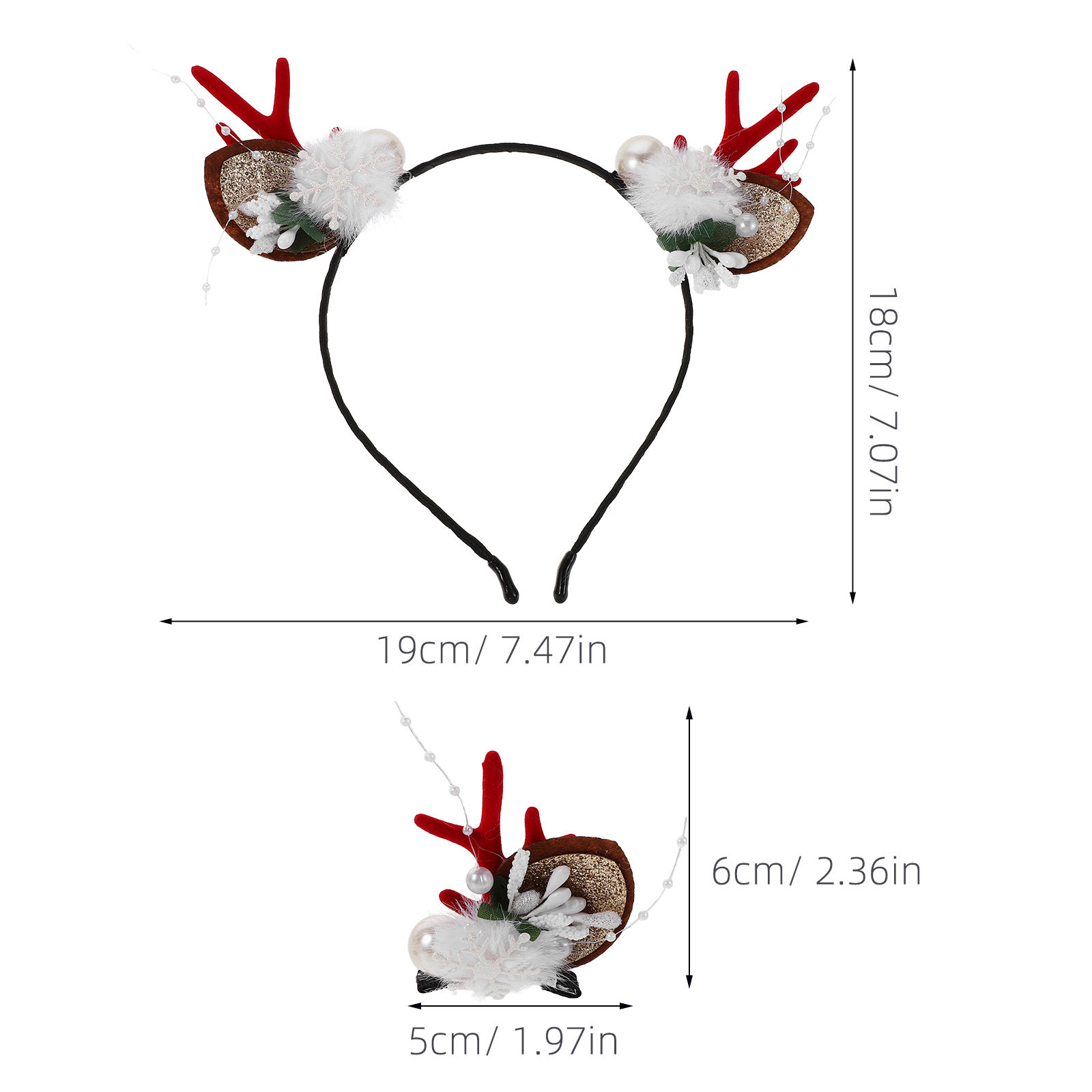 4Pcs Festive Reindeer Antlers  - Reindeer Antlers Headband 리뷰 및 가격