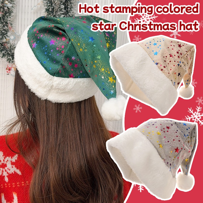 1-10Pcs Christmas Hat Warm Red - Santa Hat Plush 리뷰 및 가격