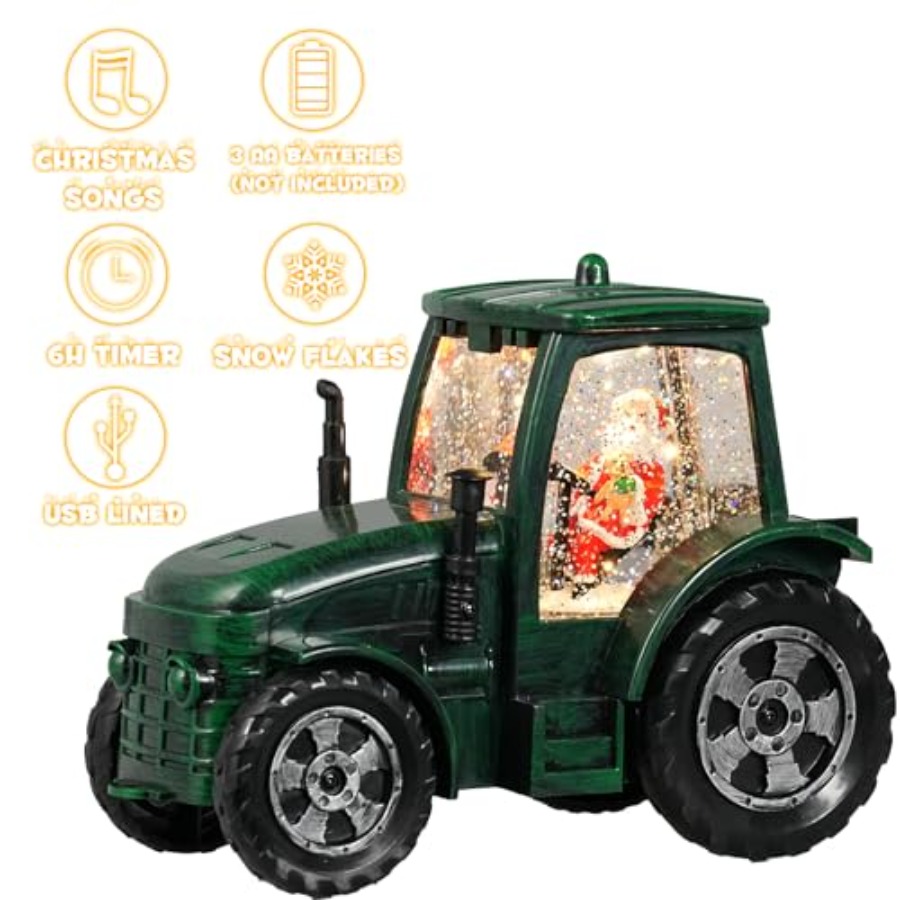 Christmas Snow Globe Tractor S - Snow Globe Musical 리뷰 및 가격