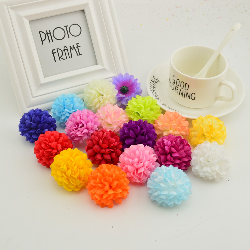 200PCS 5CM Silk Chrysanthemum  - Christmas Wreath Fake 리뷰 및 가격