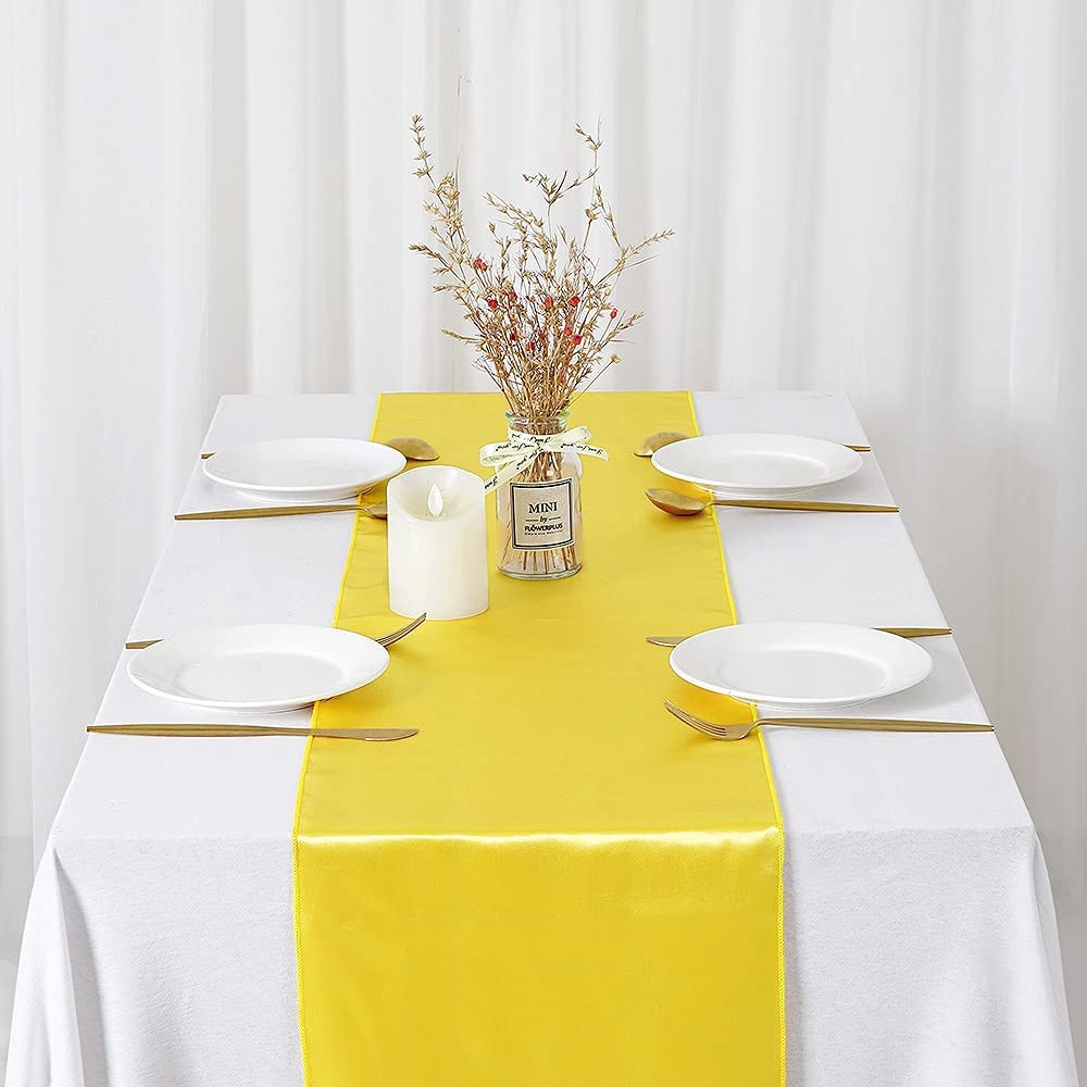 12x108 Inch Satin Wedding Tabl - Christmas Table Runner 리뷰 및 가격