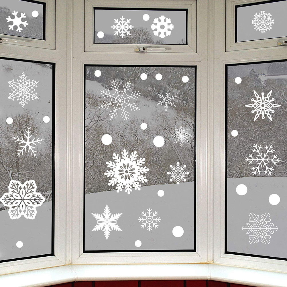 37PCS Gift Xmas Festival Suppl - Snowflake Window Decal 리뷰 및 가격