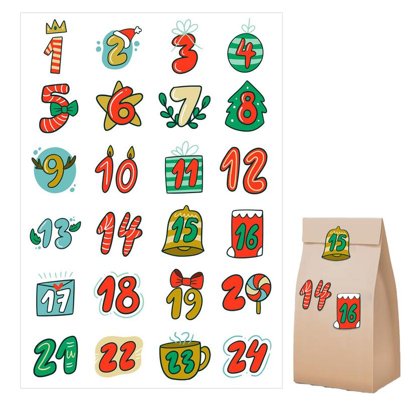 Merry Christmas Stickers Adven - Advent Calendar Gift 리뷰 및 가격