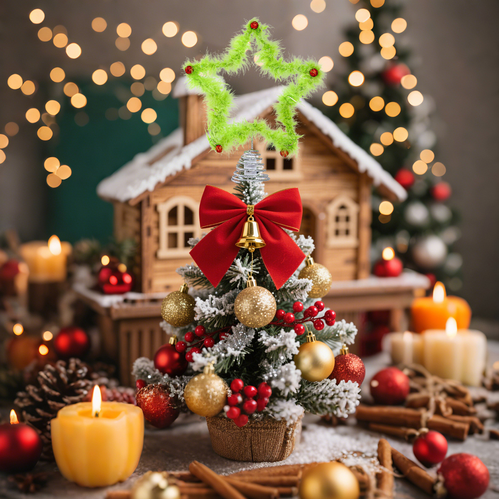 Christmas Fuzzy Grinch Star Tr - Star Tree Topper 리뷰 및 가격