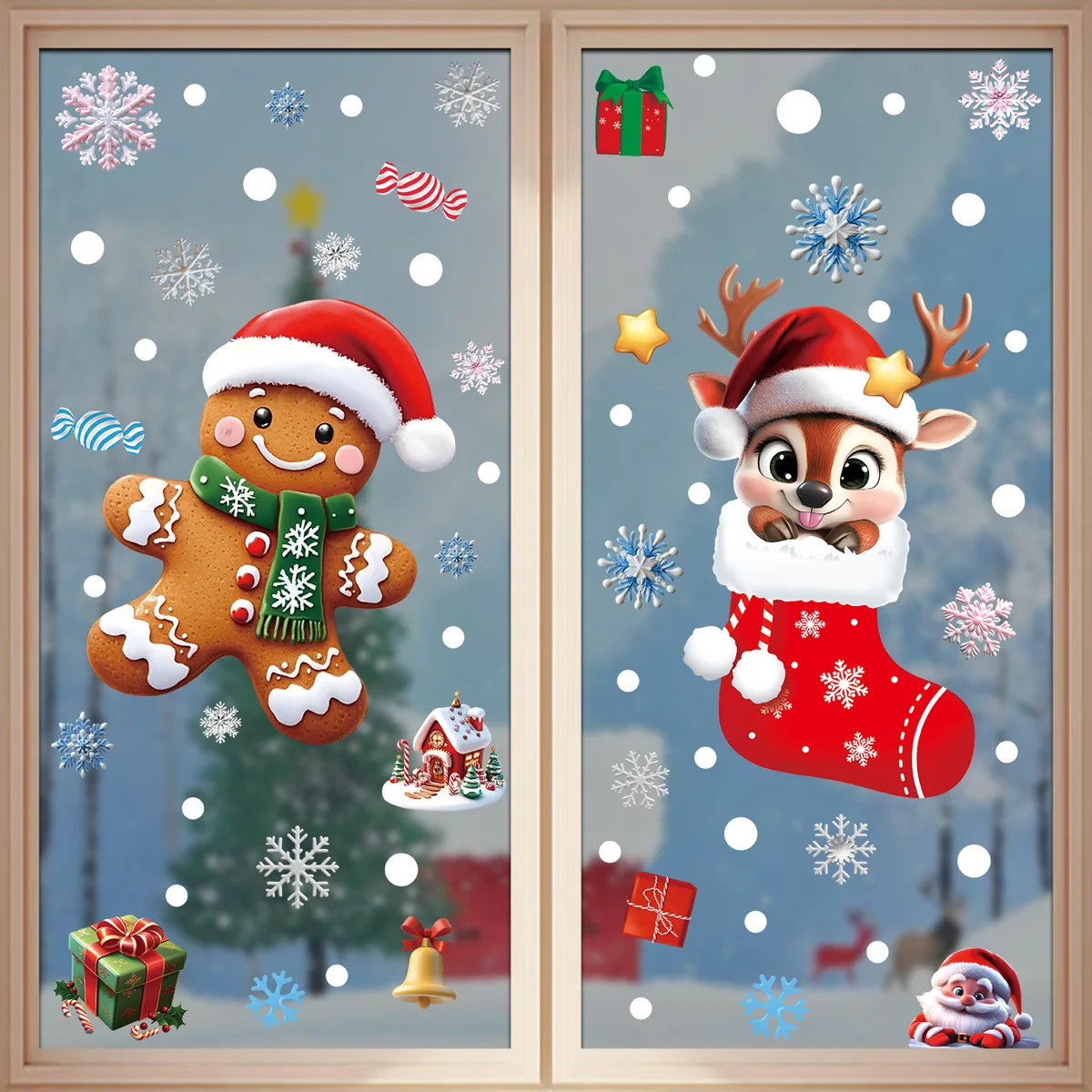 2025 Christmas Static Window C - Snowflake Window Decal 리뷰 및 가격