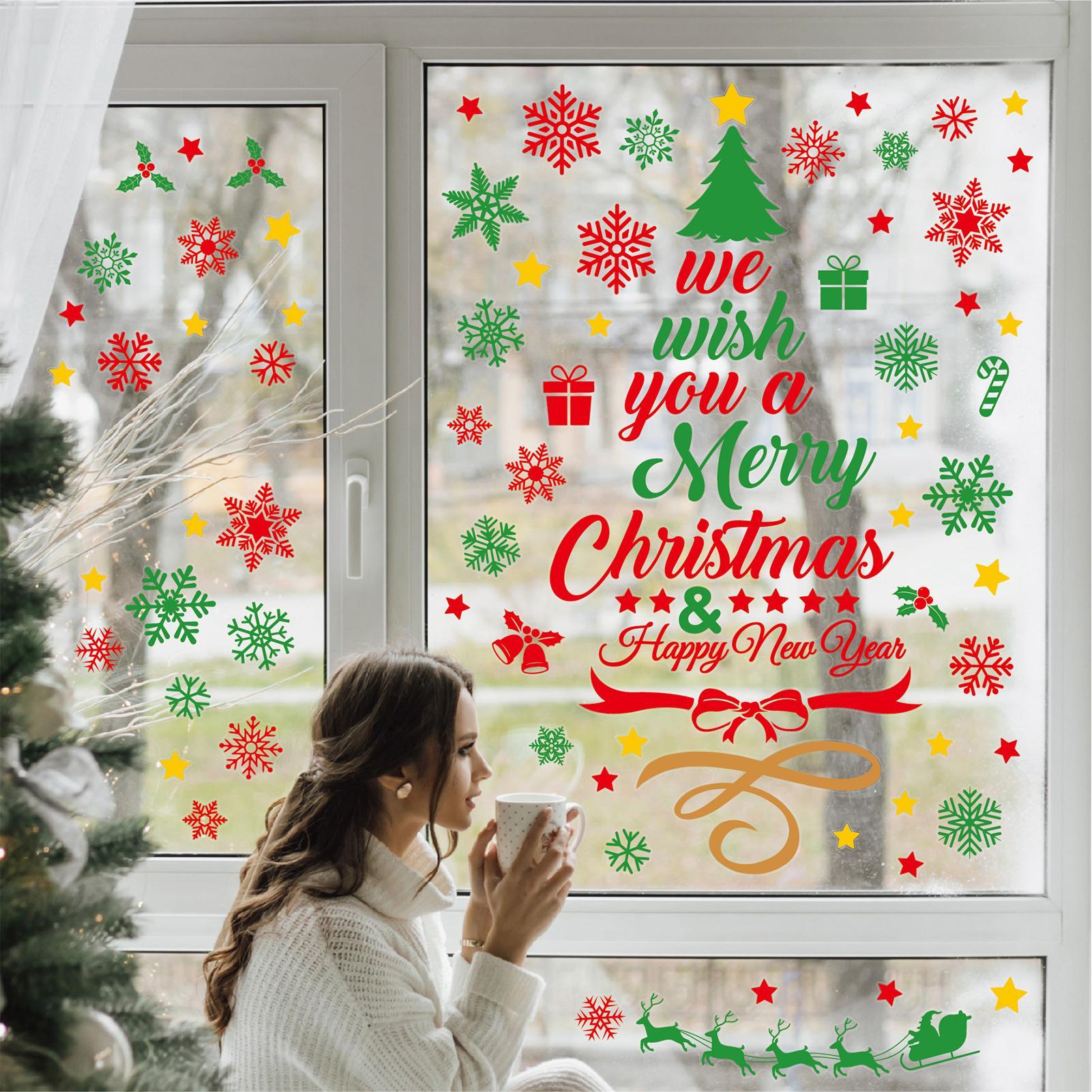 3 Pieces Christmas wall sticke - Snowflake Window Decal 리뷰 및 가격