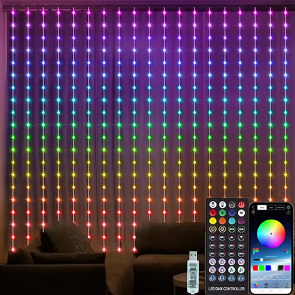 3M RGB Smart LED Curtain Light - Christmas Lights Outdoor 리뷰 및 가격