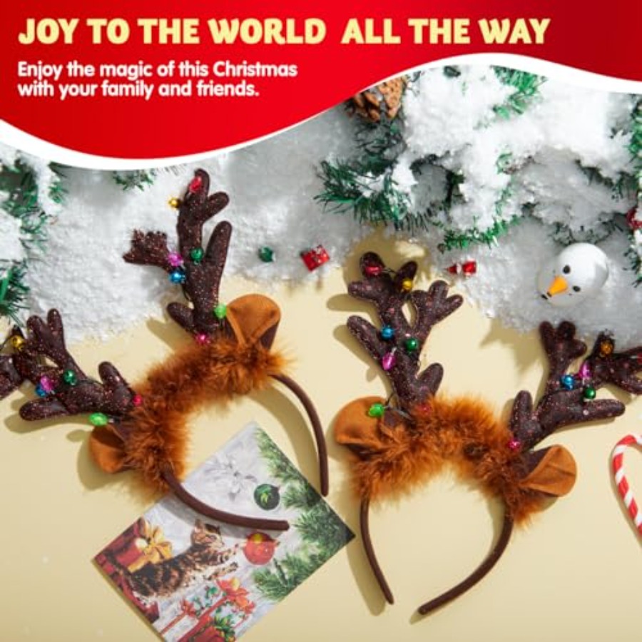 JOYIN Christmas 4PCS Reindeer  - Reindeer Antlers Headband 리뷰 및 가격