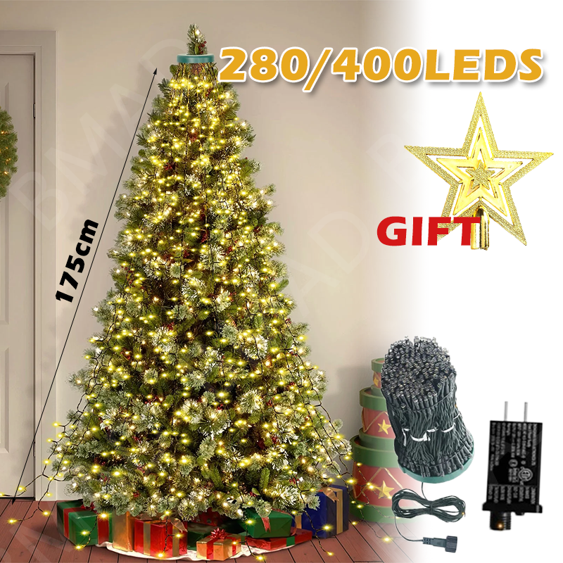Christmas Tree Waterfall Light - Star Tree Topper 리뷰 및 가격