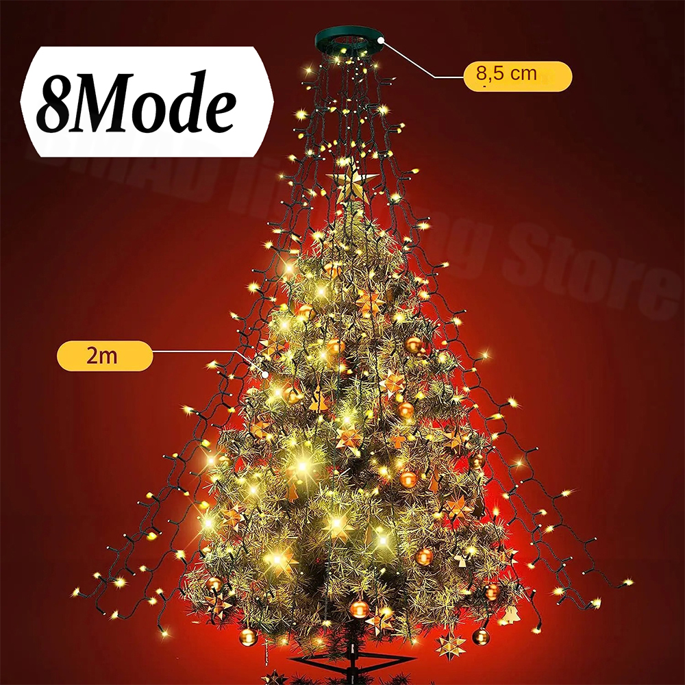 Christmas Tree Waterfall Light - Star Tree Topper 리뷰 및 가격