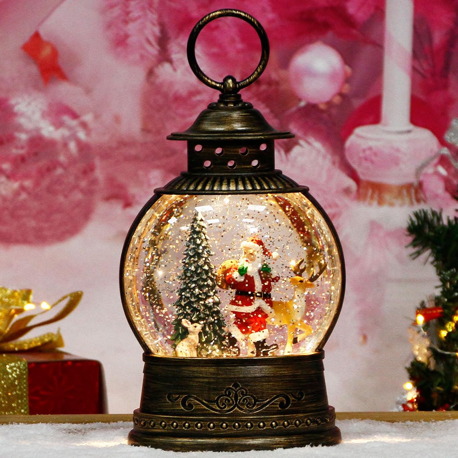 Christmas Snow Globe Lantern w - Snow Globe Musical 리뷰 및 가격