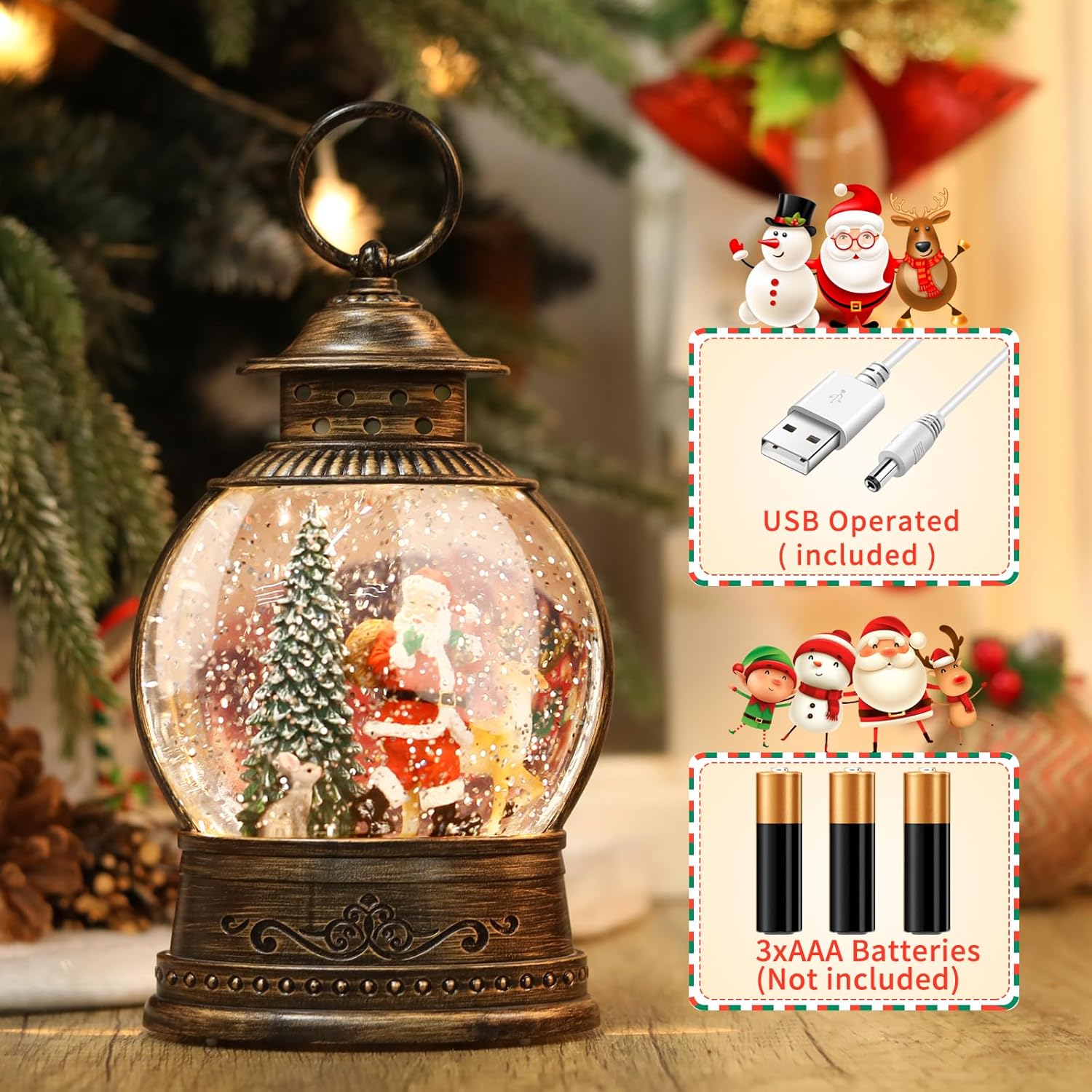 Christmas Snow Globe Lantern w - Snow Globe Musical 리뷰 및 가격