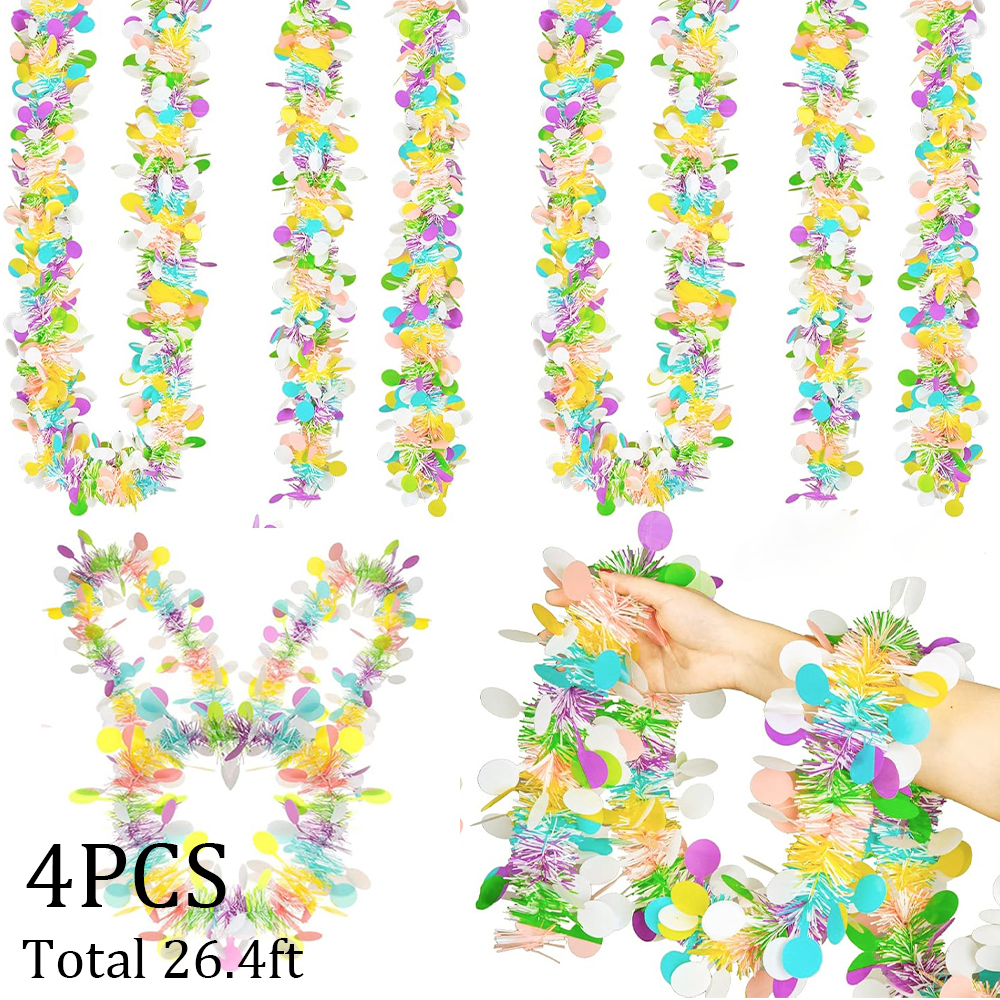 4pc Easter Tinsel Garlands Col - Tinsel Garland Decoration 리뷰 및 가격