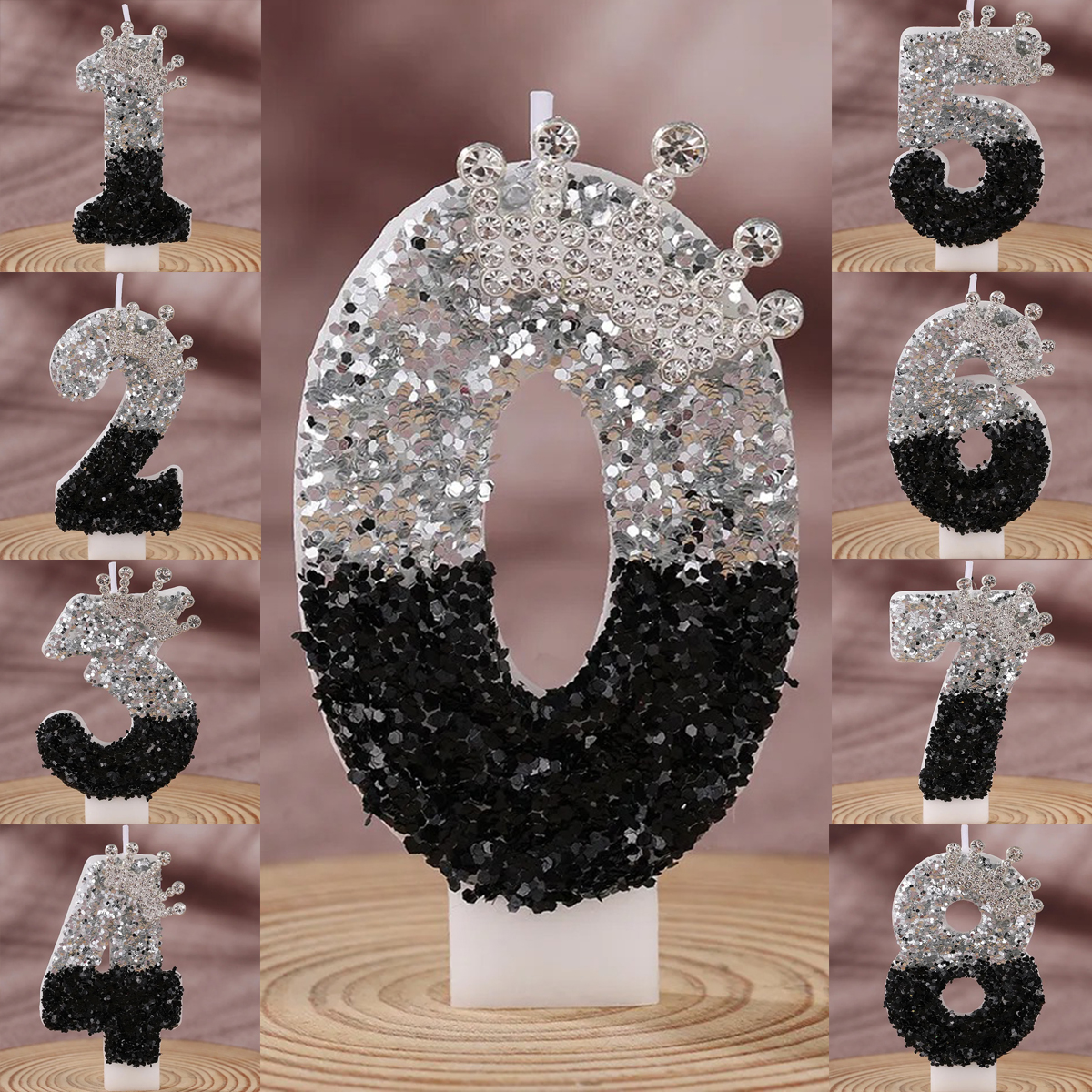 Black Silver Gradient Crown Ha - Holiday Candle Set 리뷰 및 가격