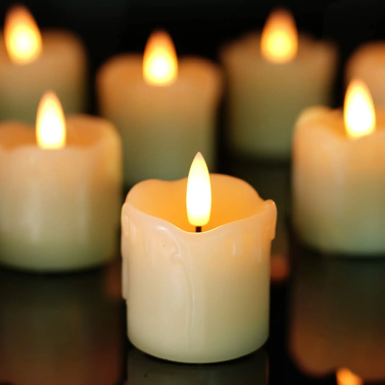 Flameless Votive Candles with  - Holiday Candle Set 리뷰 및 가격