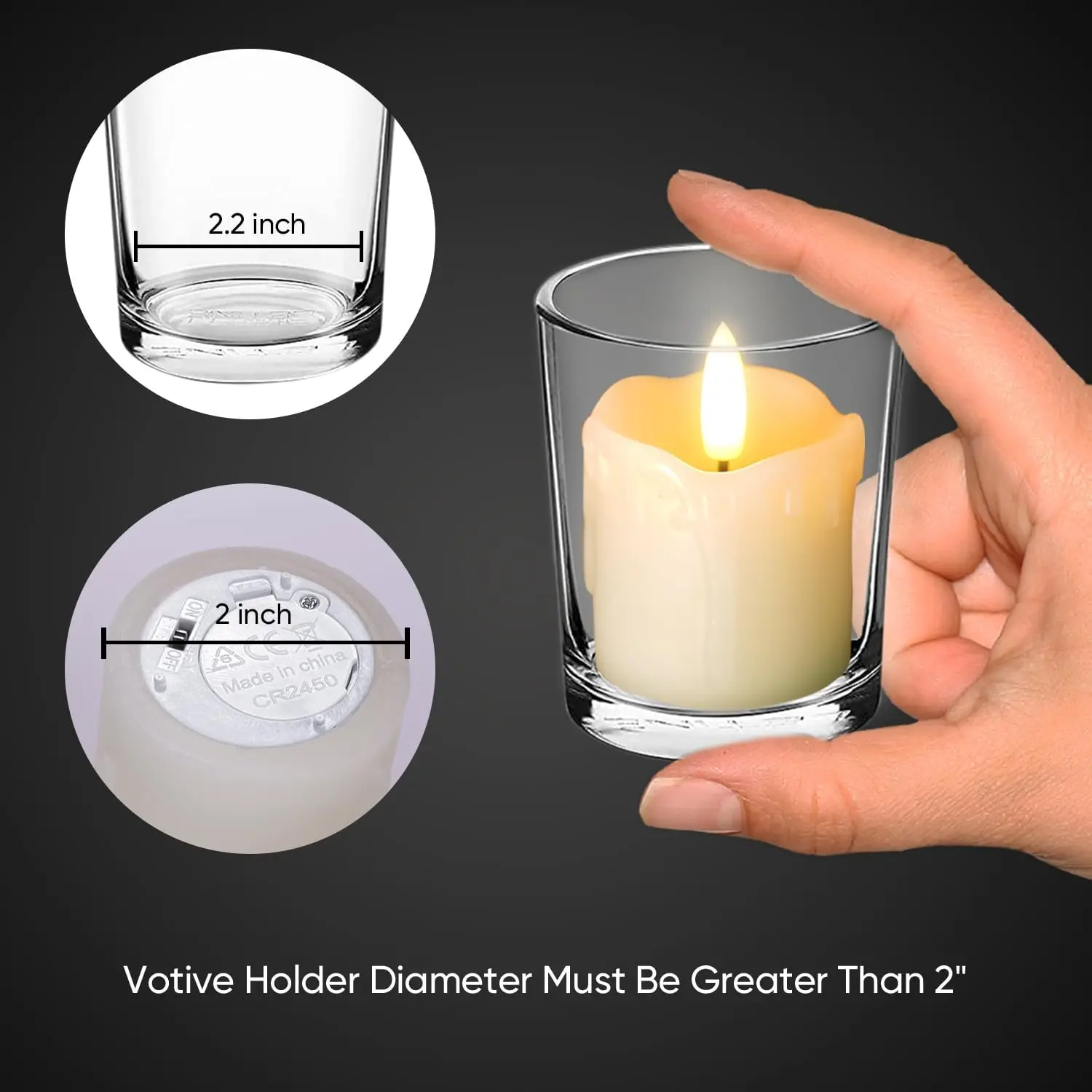 Flameless Votive Candles with  - Holiday Candle Set 리뷰 및 가격
