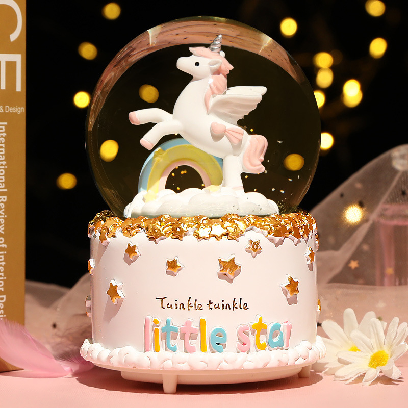 New Crystal Ball Music Box Gir - Snow Globe Musical 리뷰 및 가격